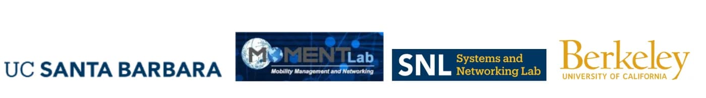 UC Santa Barbara, MOMENT Lab, SNL Systems and Networking Lab, and UC Berkeley